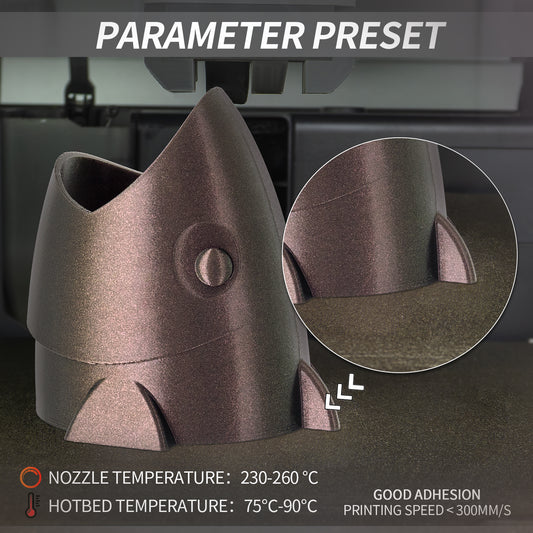 Galaxy PETG 3D Printer Filament 1.75mm, 1 KG, Galaxy Purple Gold