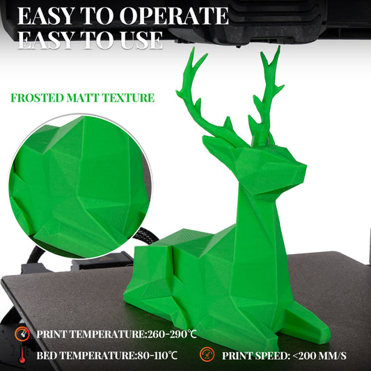 Glass Fiber PETG 3D Printer Filament 1.75mm, 1 KG, Frosted Green