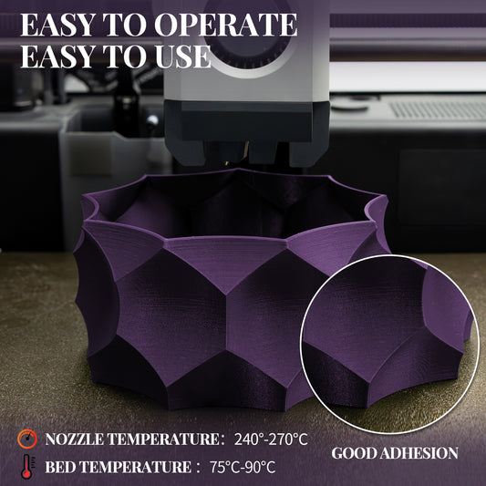 Carbon Fiber PETG 3D Printer Filament 1.75mm, 1 KG, Violet