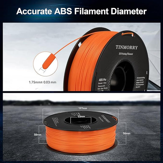 ABS-Pro 3D Printer Filament 1.75mm, 1 KG, Orange
