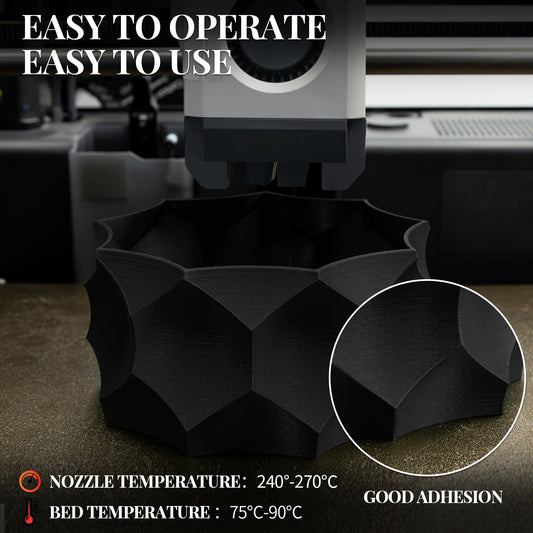 2 Rolls Value Pack & Save | Carbon Fiber PETG Filament, 1 KG 1 Spool, Black