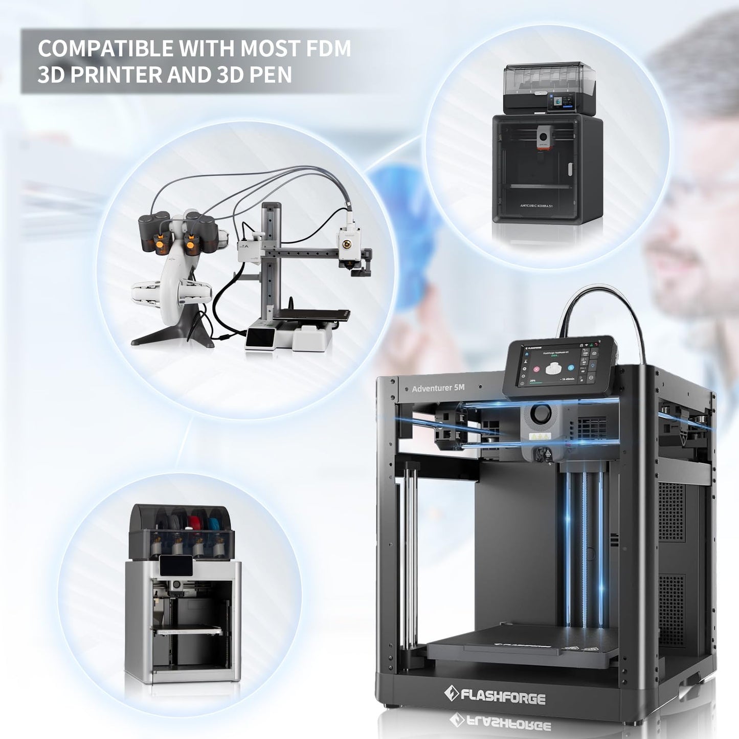 10 Rollen Vorteilspack & Sparen | PETG-ECO Filament, 1 kg 1 Spule, Schwarz