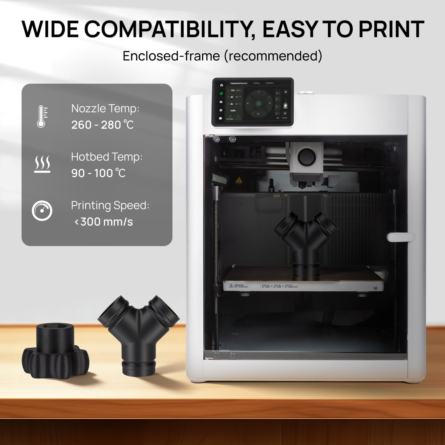 Carbon Fiber Reinforced ABS Filament, 1 KG 1 Spool, Black