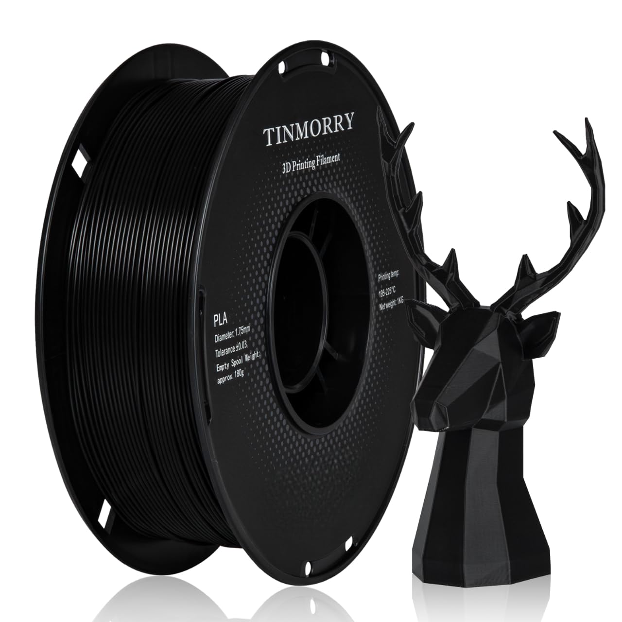 Classic PLA 3D Printer Filament 1.75mm, 1 KG, Black