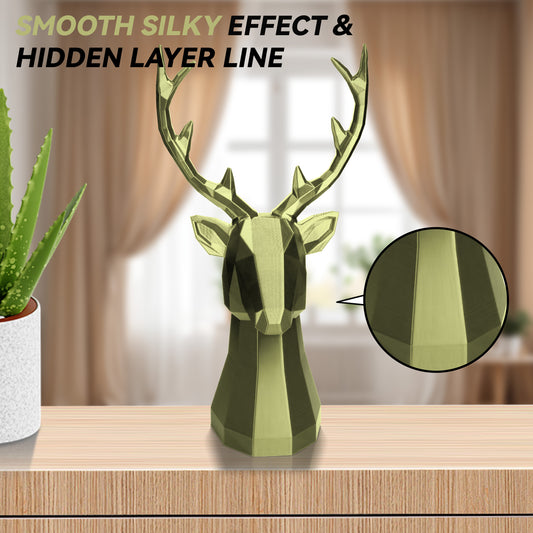 Silk PLA 3D Printer Filament 1.75mm, 1 KG, Silk Bronze