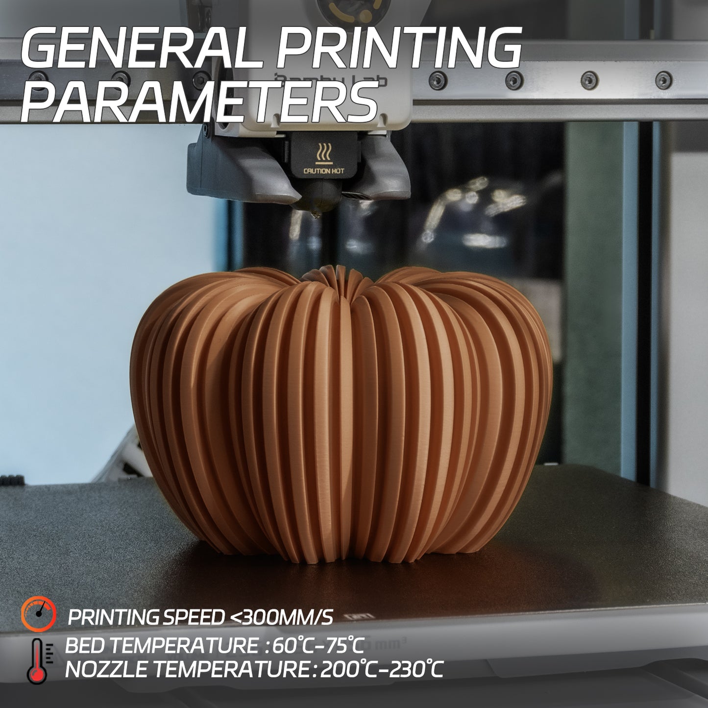 Matte PLA 3D Printer Filament 1.75mm, 1 KG, Matte Brown