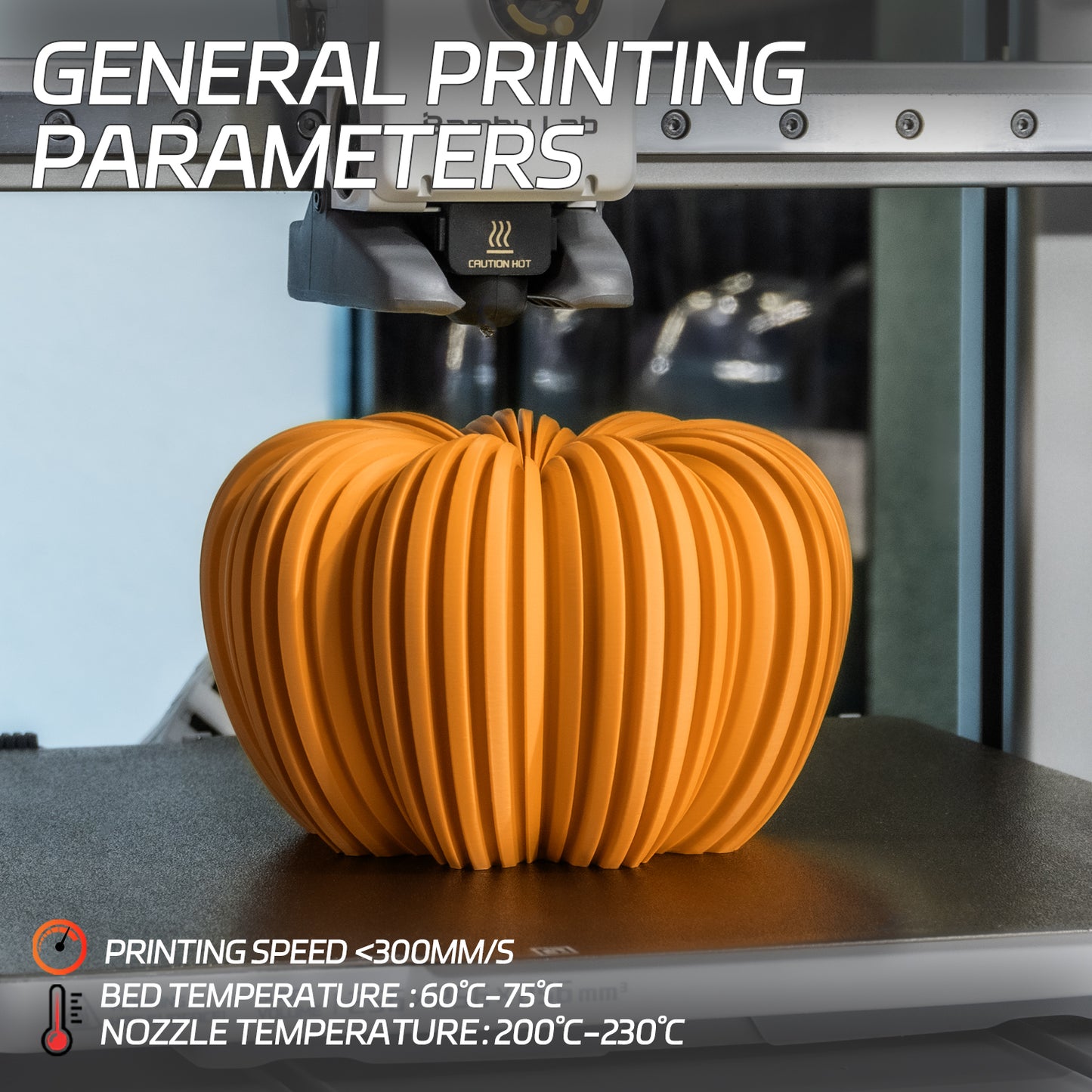 Matte PLA 3D Printer Filament 1.75mm, 1 KG, Matte Orange