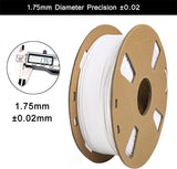 Matte PLA (Pro) Filament 1.75mm, TINMORRY Filament 1.75 PLA with Cardboard Spool Roll, Filament 3D Printing Materials 1KG, White