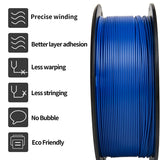 PETG Filament 1.75mm 1kg, TINMORRY 3D Printer Filament PETG Tangle-Free 3D Printing Materials, 1 Spool, Telecom Blue