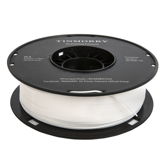 PLA Filament 1.75mm 1kg, TINMORRY Tangle-free 3D Printing Materials for 3D Printer, 1 Spool, Signal white