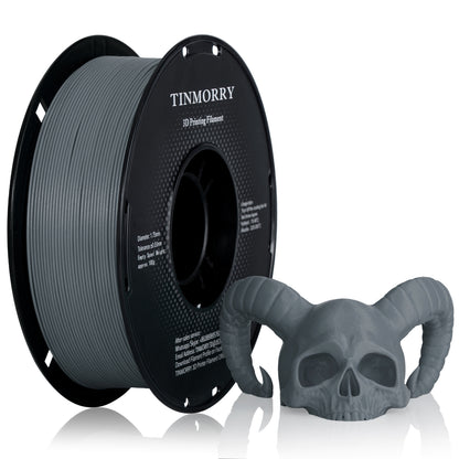 TINMORRY Glasfaserverstärktes PETG-Filament, hochschlagfestes PETG-GF-3D-Druckfilament, Haltbarkeit und Steifheit, perfekt kompatibel mit Bambu Lab FDM-3D-Drucker, 1 kg, 1 Spule, Frosted Grey