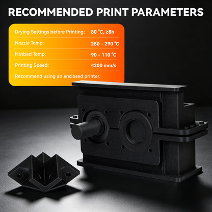 Carbon Fiber Reinforced PA6 Filament, 1 KG 1 Spool, Black