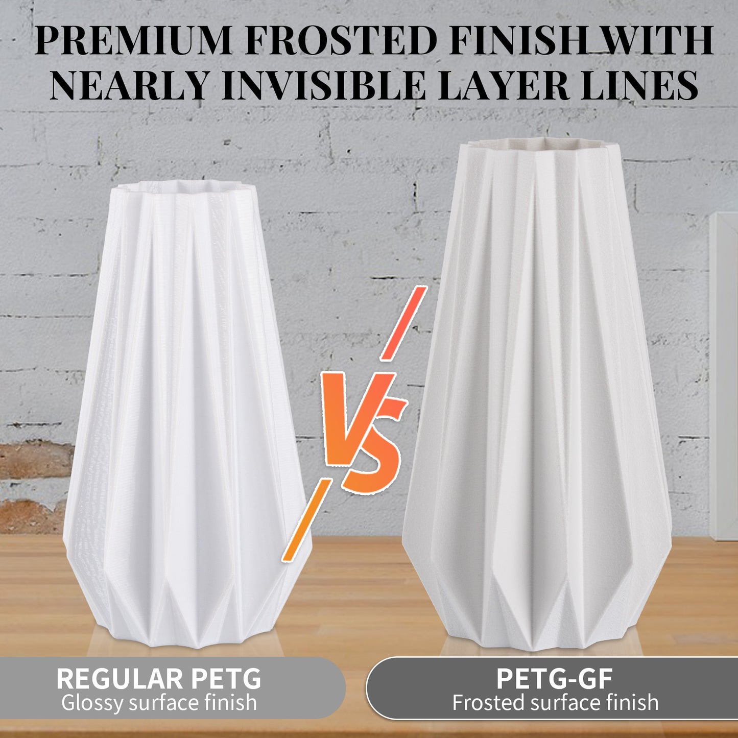 TINMORRY Glasfaserverstärktes PETG-Filament, hochschlagfestes PETG-GF-3D-Druckfilament, Haltbarkeit und Steifheit, perfekt kompatibel mit Bambu Lab FDM-3D-Drucker, 1 kg, 1 Spule, mattweiß 