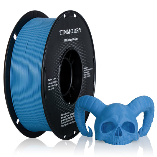 TINMORRY Glasfaserverstärktes PETG-Filament, hochschlagfestes PETG-GF-3D-Druckfilament, Haltbarkeit und Steifheit, perfekt kompatibel mit Bambu Lab FDM-3D-Drucker, 1 kg, 1 Spule, Frosted Blue