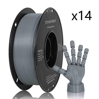 14 Rolls Value Pack & Save | PETG-Eco Filament, 1 KG 1 Spool
