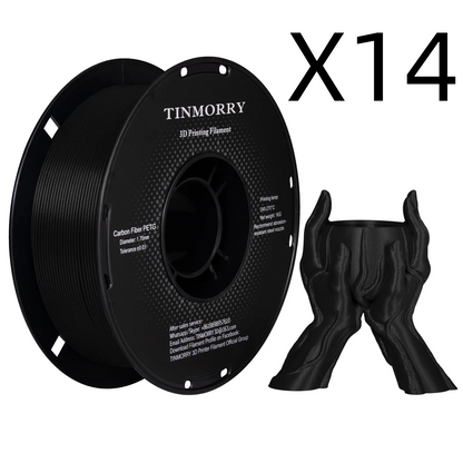 14 Rolls Value Pack & Save | Carbon Fiber PETG  Filament, 1 KG 1 Spool