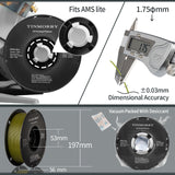 TINMORRY PETG Filament 1.75mm, Rapid PETG-Eco 3D Printing Filament, Compatible with Bambu Lab/Creality K1C / FLASHFORGE Adventurer 5M FDM 3D Printer, 1 KG 1 Spool, Olive Green