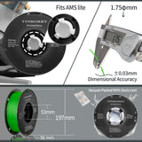 TINMORRY PETG Filament 1.75mm, Rapid PETG-Eco 3D Printing Filament, Compatible with Bambu Lab/Creality K1C / FLASHFORGE Adventurer 5M FDM 3D Printer, 1 KG 1 Spool, Dark Green