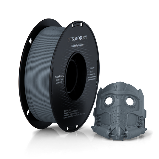 Carbon Fiber PLA 3D Printer Filament 1.75mm, 1 KG, Cool Grey