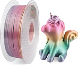 Silk Rainbow Filament 1.75 PLA, TINMORRY PLA Filament 1.75 mm, Filament-3D-Druckmaterialien, 1 KG 1 Spool, Candy Rainbow