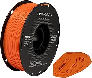 TINMORRY ABS Filament 1.75mm, ABS (Pro) 3D Drucker Filament 1KG, gute Hitzebeständigkeit, stark & haltbar, Maßgenauigkeit ±0.03mm, Orange