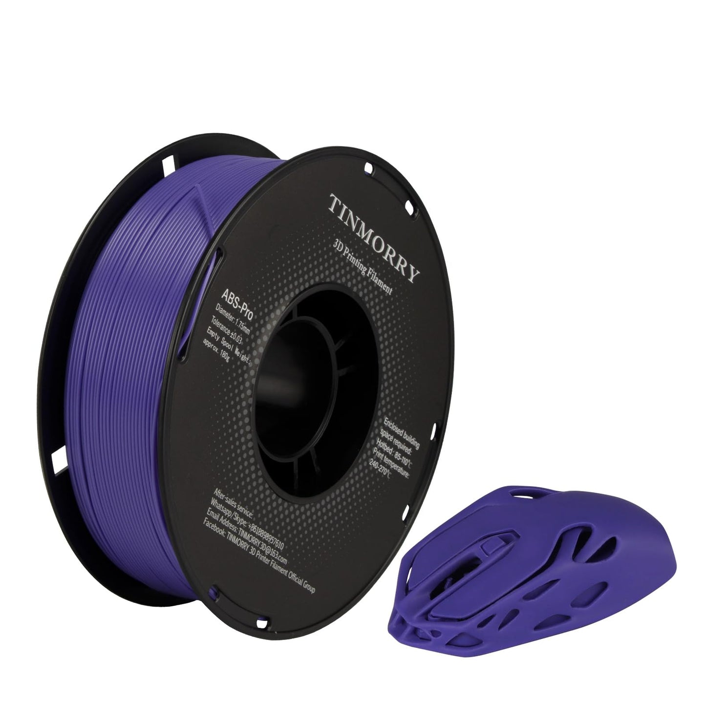 ABS-Pro 3D Printer Filament 1.75mm, 1 KG, Purple