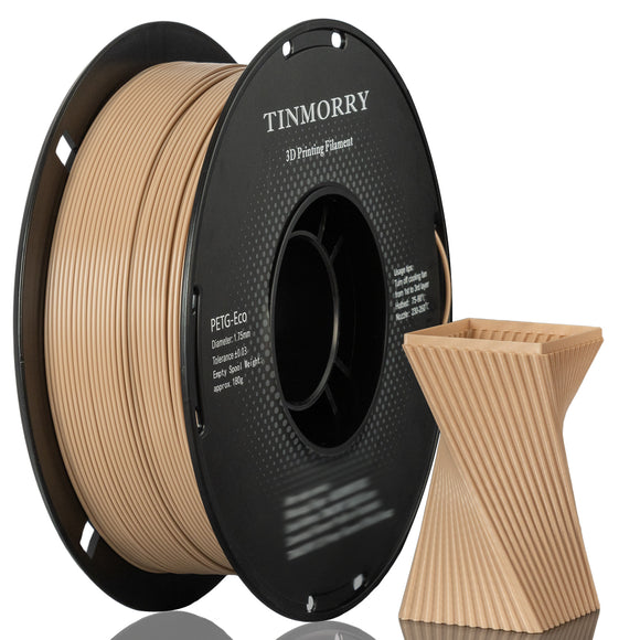 TINMORRY PETG Filament 1.75mm, Rapid PETG-Eco 3D Printing Filament, Compatible with Bambu Lab/Creality K1C / FLASHFORGE Adventurer 5M FDM 3D Printer, 1 KG 1 Spool, Apricot