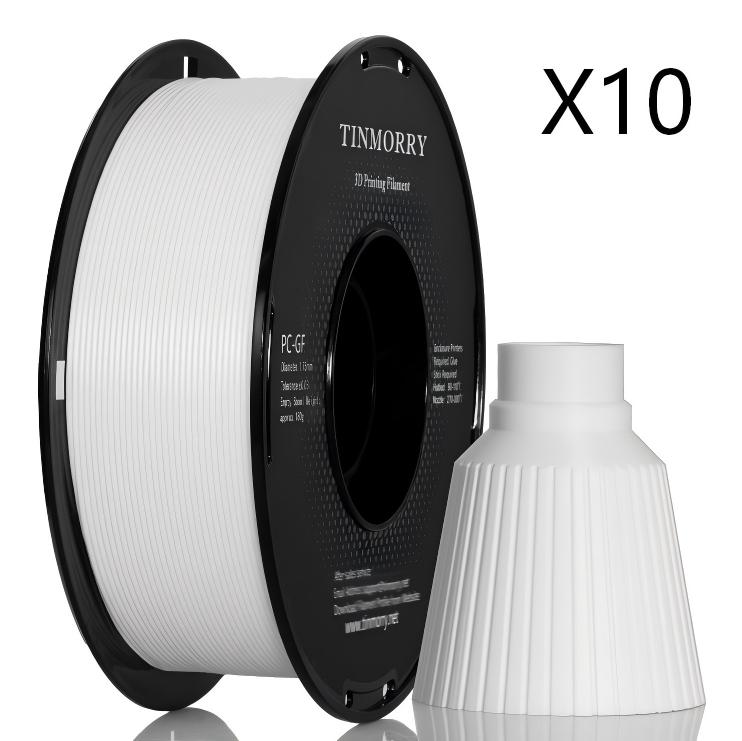 10 Rolls Glass Fiber PC 3D Printer Filament 1.75mm, 1 KG 1 Spool