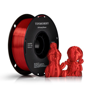 TINMORRY Silk PLA Filament 1.75mm, Shiny PLA 3D Printer Filament, 1 KG 1 Spool, Silk Red