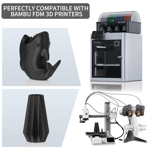 Glass Fiber PETG 3D Printer Filament 1.75mm, 1 KG, Frosted Black