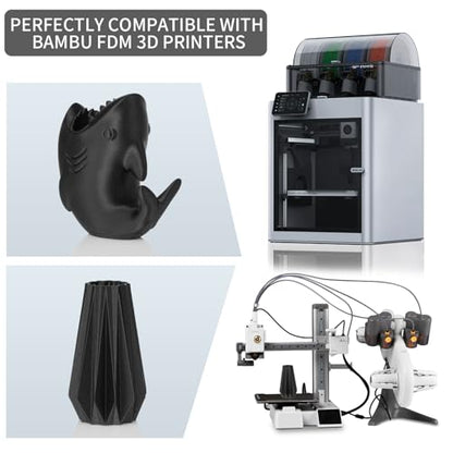 Glass Fiber PETG 3D Printer Filament 1.75mm, 1 KG, Frosted Black