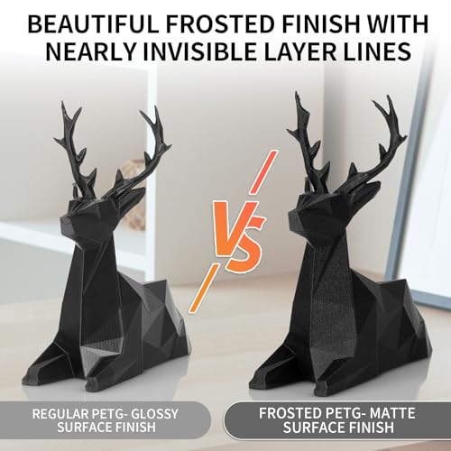 Glass Fiber PETG 3D Printer Filament 1.75mm, 1 KG, Frosted Black