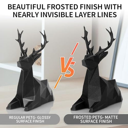 Glass Fiber PETG 3D Printer Filament 1.75mm, 1 KG, Frosted Black