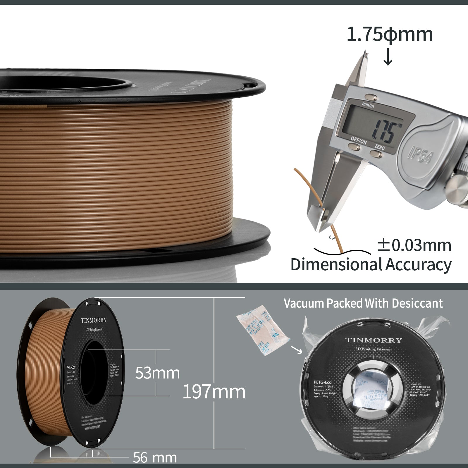 PETG Filament TINMORRY Rapid PETG-Eco 3D Druck Filament