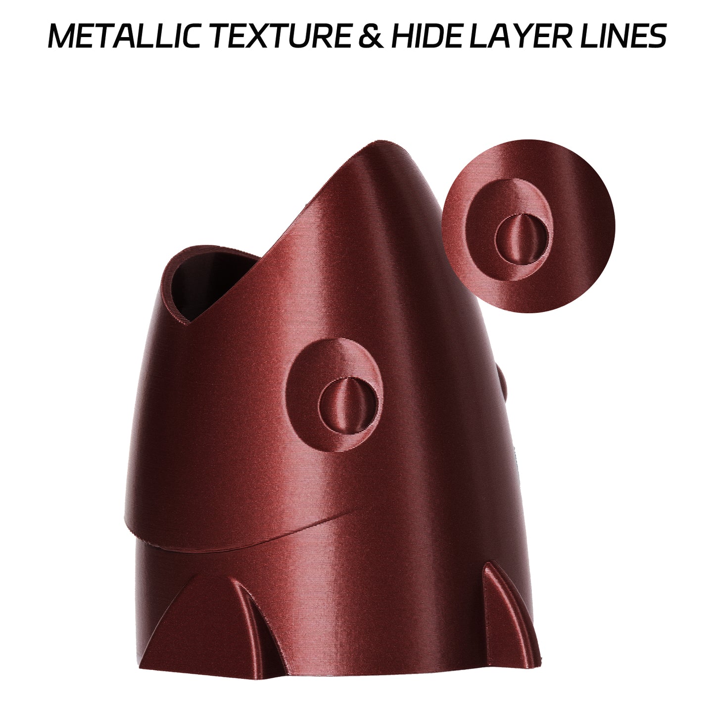 フィラメント PETG 1.75mm,【TINMORRY】300mm/s 高速 PETG 3Dプリンター用フィラメント 1.75mm 1Kg パープル, Bambu Lab FDM 3DプリンターおよびAMSと100％互換性があります (3D Printer Filament Metallic Dark Red )