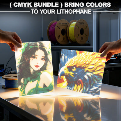 4 Rolls Value Pack & Save | PETG-ECO Filament, 1 KG 1 Spool, Magenta+ Jade White+ Yellow+ Blue