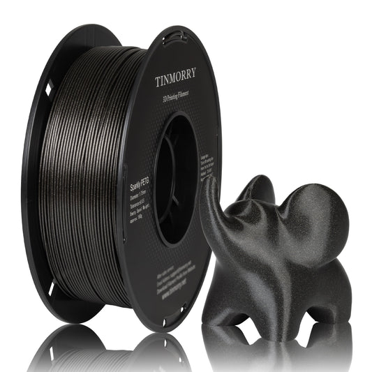 Sparkly PETG 3D Printer Filament 1.75mm, 1 KG, Sparkly Black