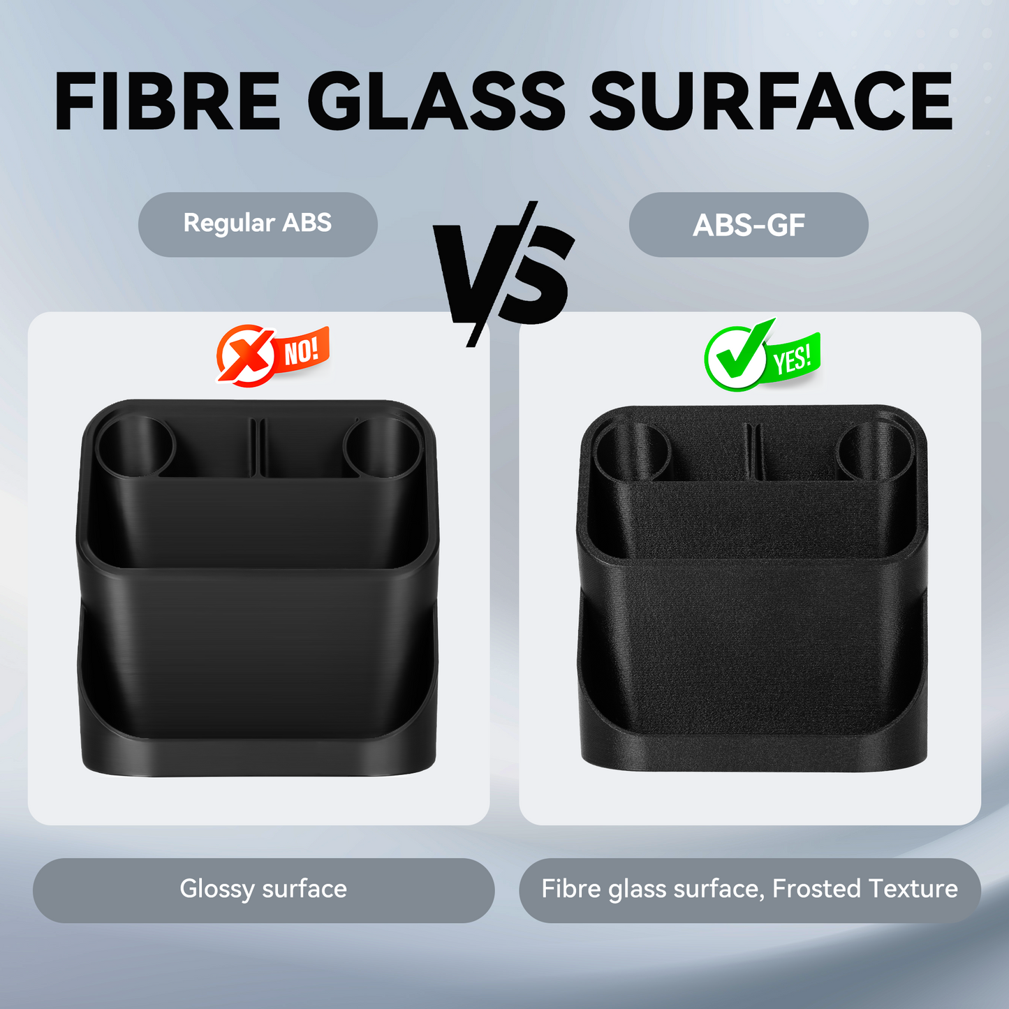 Glass Fiber ABS Filament 1.75mm, 1 KG, Black