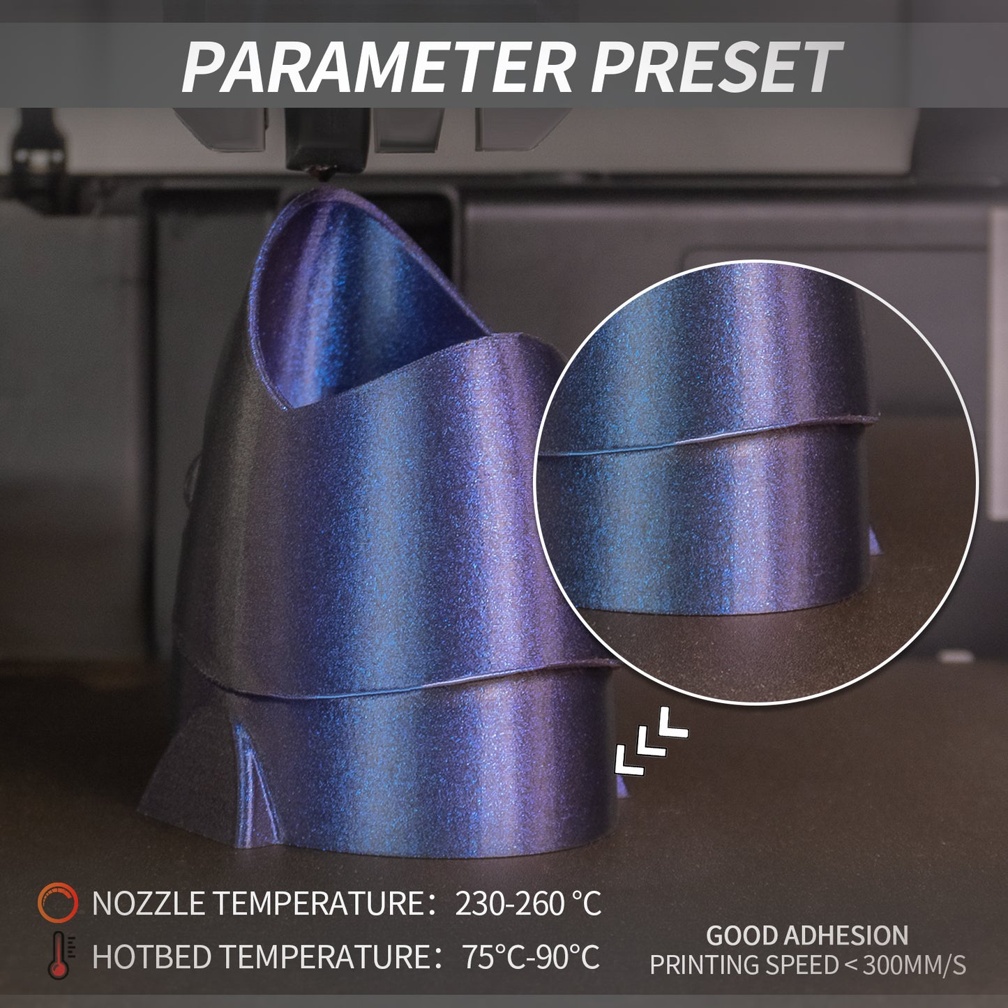 Galaxy PETG 3D Printer Filament 1.75mm, 1 KG, Galaxy Jewel Blue