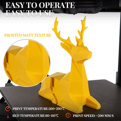 TINMORRY Glasfaserverstärktes PETG-Filament, hochschlagfestes PETG-GF-3D-Druckfilament, Haltbarkeit und Steifigkeit, perfekt kompatibel mit Bambu Lab FDM-3D-Drucker, 1 kg, 1 Spule, Frosted Carter Yellow 