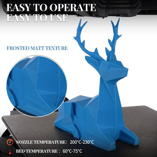 TINMORRY Glasfaserverstärktes PETG-Filament, hochschlagfestes PETG-GF-3D-Druckfilament, Haltbarkeit und Steifheit, perfekt kompatibel mit Bambu Lab FDM-3D-Drucker, 1 kg, 1 Spule, Frosted Blue