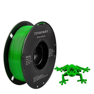 PETG Filament 1.75mm, TINMORRY Improved PETG-Eco 3D printing materials, Compatible with Bambu FDM 3D printer, 1 KG 1 spool, Dark Green