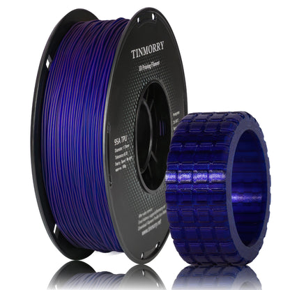 95A TPU 3D Printer Filament 1.75mm, 1 KG, Transparent Violet