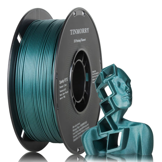 Sparkly PETG 3D Printer Filament 1.75mm, 1 KG, Sparkly Green