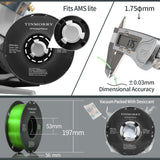 TINMORRY PETG Filament 1.75mm, Rapid PETG-Eco 3D Printing Filament, Compatible with Bambu Lab/Creality K1C / FLASHFORGE Adventurer 5M FDM 3D Printer, 1 KG 1 Spool, Transparent Green