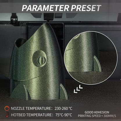 TINMORRY PETG フィラメント 1.75 mm、Galaxy PETG 3D プリンター フィラメント、Bambu FDM 3D プリンター対応、1 kg 1 スプール、Galaxy グリーン ゴールド