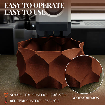 Carbon Fiber PETG 3D Printer Filament 1.75mm, 1 KG, Brick Red