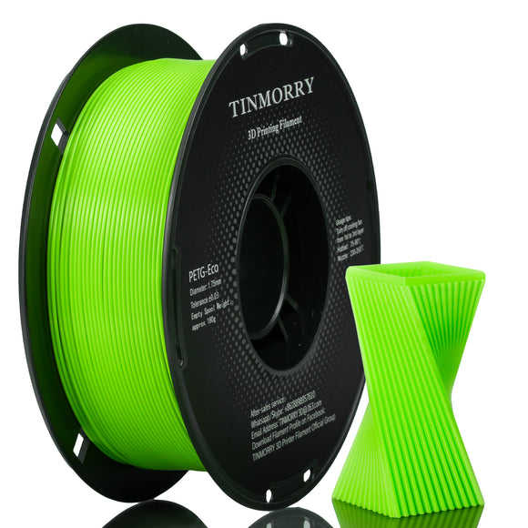 TINMORRY PETG Filament 1.75mm, Rapid PETG-Eco 3D Printing Filament, Compatible with Bambu Lab/Creality K1C / FLASHFORGE Adventurer 5M FDM 3D Printer, 1 KG 1 Spool, Fluorescent Green