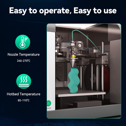 TINMORRY ABS Filament 1.75mm, ABS (Pro) 3D Drucker Filament 1KG, gute Hitzebeständigkeit, stark & haltbar, Maßgenauigkeit ±0.03mm, Cyan
