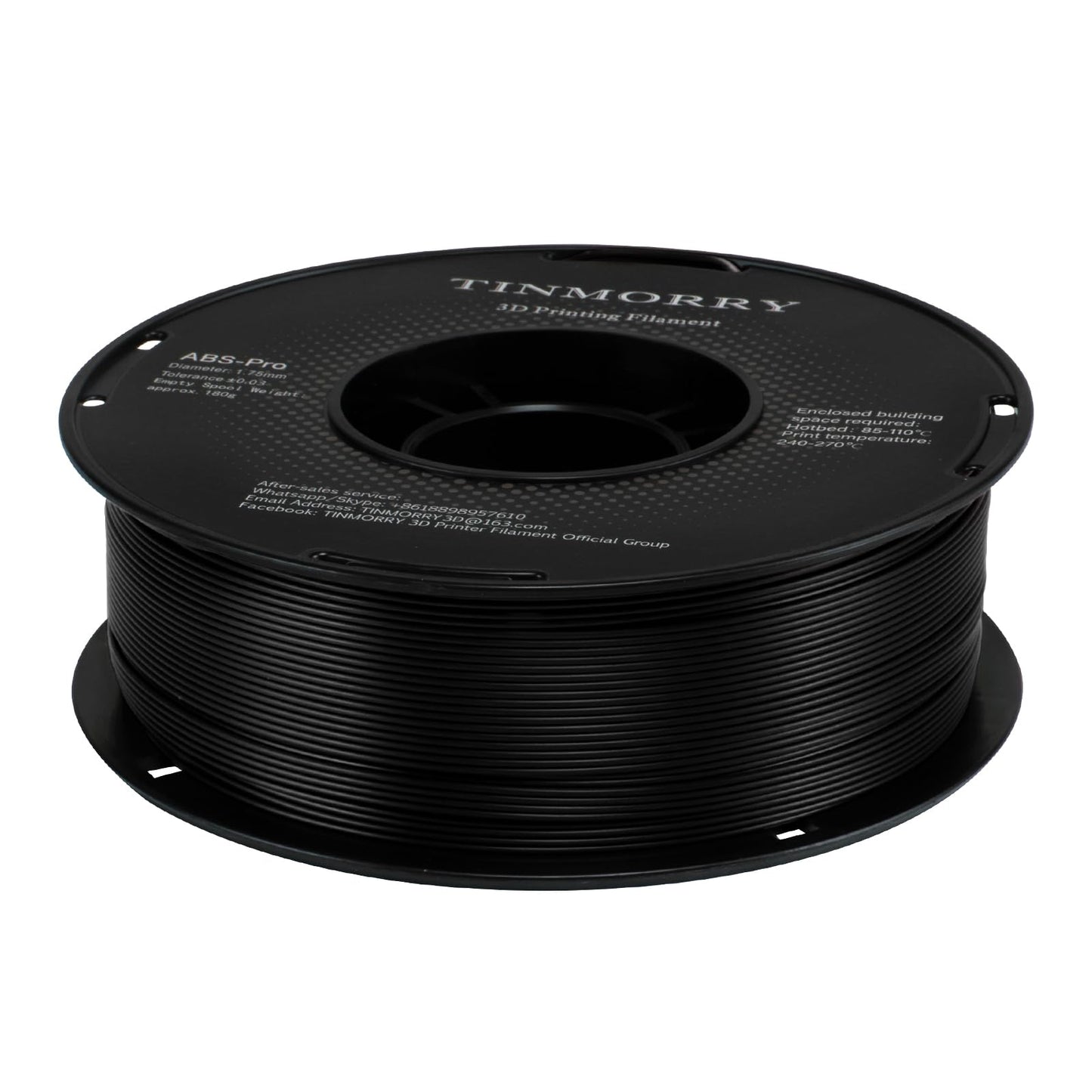 ABS-Pro 3D Printer Filament 1.75mm, 1 KG, Black